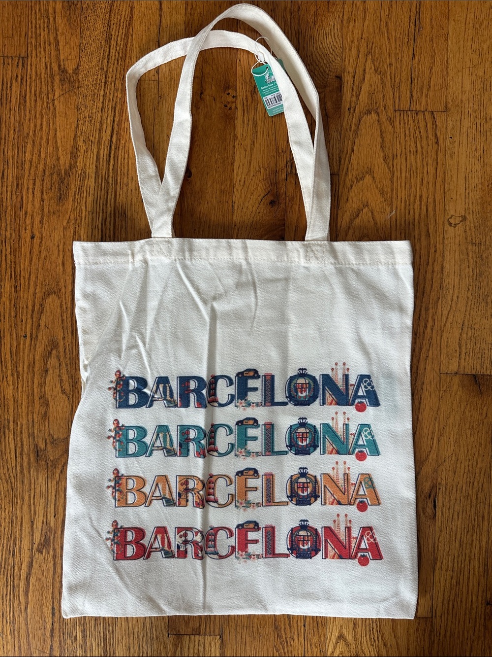 Barcelona Canvas Tote Bag - Multicolor